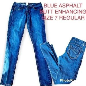 Blue Asphalt Blue Straight Leg Denim Jeans Size 7